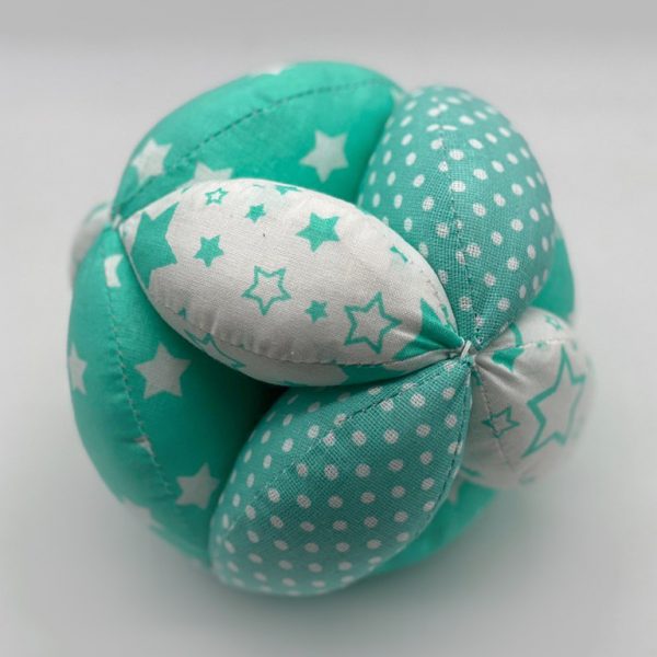 Мячик Такане зеленый в горох со звездами
